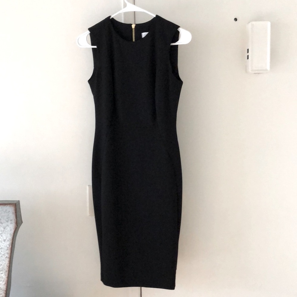 Black sheath dress